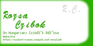 rozsa czibok business card